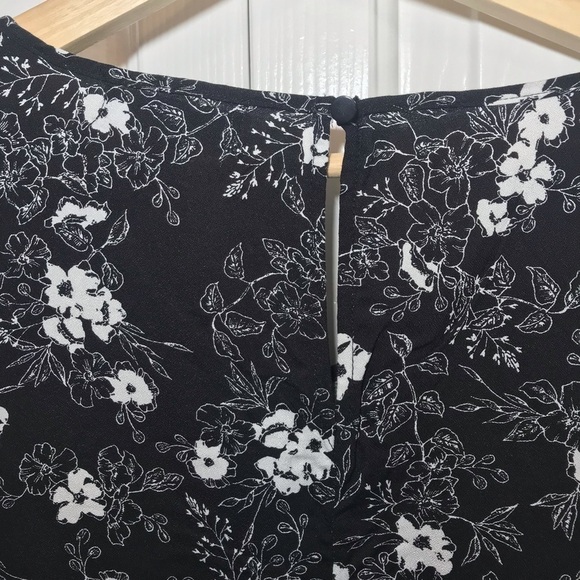 Ellos Black Floral Shift Dress Size 10 New - Picture 6 of 14